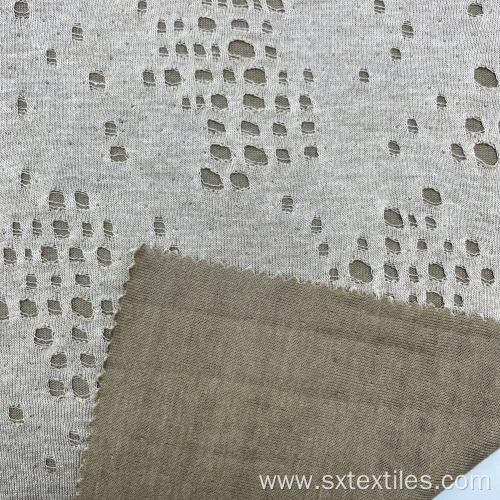 Polyester Rayon Double Jacquard Knitted Fabric